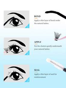 【全套工具】从佩戴到卸除所需的所有工具都包含在套装内，睫毛胶无需等待，0秒即可涂抹于眼部，持久长达48小时，密封层可将睫毛的持久度延长至72小时，睫毛可在30秒内轻松卸除，不会损伤眼睛，让您在家轻松获得沙龙级嫁接体验。 - 彩色 - 查看 9