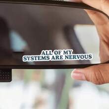 1张7英寸“我的所有系统都紧张”趣味焦虑贴纸，讽刺心理健康乙烯基防水贴纸，适用于汽车保险杠、笔记本电脑、水瓶、Hydroflask保温瓶、摩托车头盔、滑板、行李箱、墙壁、镜子装饰，适合神经多样性、多动症、自闭症、内向、过度刺激人士，可作为送给女性、男性、青少年和成年人的礼物。 - 彩色 - 查看 8