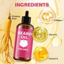 男士胡须精油，蕴含荷荷巴油和摩洛哥坚果油，深层滋养胡须，防止干燥打结，令胡须柔软顺滑，保湿滋润，快速吸收不留油腻残留，并散发怡人淡雅的香气。120毫升