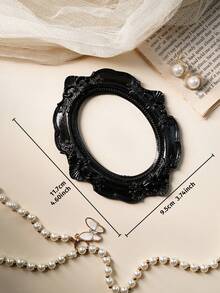 1 Khung ảnh nhựa họa tiết hoa 3D phong cách Châu Âu màu đen, Phụ kiện trang trí DIY, Thích hợp làm đạo cụ chụp ảnh, Trang trí nhà thu nhỏ, Trang trí không khí ngày lễ - màu đen - Xem 14