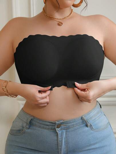 Plus Size Women's Front Closure Bra, Enhanced Bust Support, Non-Slip Skin-Friendly Design, Ladies Underwear