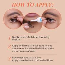 Strip Lashes Lashes #423, 4 paresx 1 paquete - Pestañas desnudas 423 - Ver 4