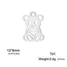 AMAXER 5件套不锈钢可爱小象、鸭子和熊动物吊坠，可DIY项链、耳环、手链饰品制作，送朋友的礼物 - 動物系列 - 查看 16