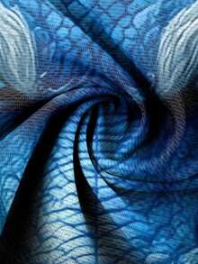 Men's 2pcs Dragon Print Athletic Set - Quick-Dry Breathable Full-Body Blue Dragon Scale Design T-Shirt & Matching Shorts, All-Season Gym, Outdoor, Beach & Casual Wear - Training Suit For Men (Regular Fit, Easy Care) - Ideal For Hiking, Running, Parties & Everyday Use - Dragon-Themed Outfit With Round Neck & Hand Wash/Dry Clean Care - Perfect For Fitness, Sports & Casual Outings, Outdoor Activewear, Lightweight Material, Easycare Fabric, Gym Enthusiasts - 彩色 - 查看 6