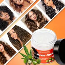 Black Castor Oil Curl Cream, Infused With Shea Butter - Long-Lasting Smooth Styling, Effectively Reduces Frizz, Nourishes And Glosses Hair, Perfect For Dry Curly Hair, Enhances Softness, Creates Bouncy Curls, Non-Greasy Formula, Professional Curling Styling Product, Comes With 9-Row Comb Set, Suitable For Curly, Wavy, Spiral Hair. - Coral Orange - View 7