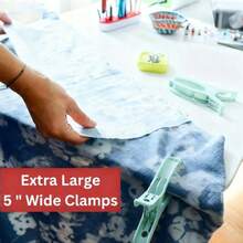 Quilting Clamps - Quilting Clamps -4 Extra Large Clips, Sewing, Binding, Crafting - Quilters, Sewists, Crafters - Keep Fabric Securely In Place - Effortless Fabric Mastery, Clothes Pins - Multicolor - View 3