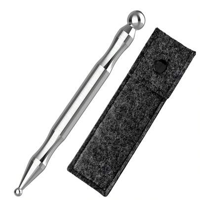 Bolígrafo retráctil de doble punta con puntos para reflexología facial y masaje corporal, adecuado para masajeador facial y bastón de masaje, ideal para uso en el spa del hogar