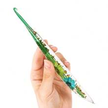 1/3/9pcs/Set Crystal Flower Resin Crochet Hooks, 2.0mm-6.0mm, With Storage Bag, Suitable For Knitting Sweaters, Scarves, Socks, Gloves And Other DIY Handcraft Projects