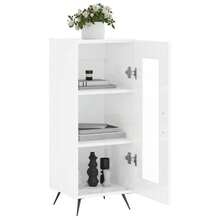 Buffet vidaXL Blanc brillant 34,5 x 34 x 90 cm Matériau à base de bois - Multicolore - Voir 4