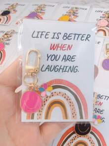 7 piezas Llaveros con caras sonrientes felices - Colgantes de llavero de metal con dibujos animados coloridos y tarjetas, estructura de metal duradera para carteras y bolsos, recuerdos de fiesta, regalos de Acción de Gracias y regreso a la escuela, llaveros para el aula, set multicolor de accesorios para automóviles, gótico lindo y Y2K