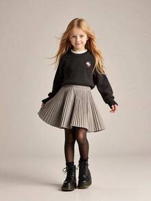 1件装保暖内衬舞蹈紧身裤，带脚蹬和防滑鞋底，加厚保暖，适合秋冬季穿着 - 黑色 - 查看 8