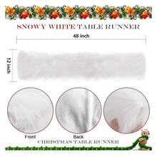 White Fur Table Runner 12x48 Inch, Fluffy Dresser Scarves For Bedroom Decor, Fuzzy Coffee Table Runner For Dining Table, Wedding Party, Christmas Home Decor - 多色602 - 查看 8