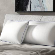 Oversized Cooling Gel Pillow Set Of 2, 15x27 Inch Shredded Fill With Breathable Cover - Default - View 4
