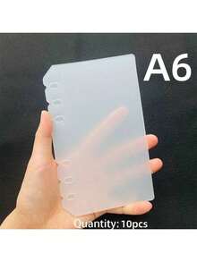 A7 透明便携式文件夹采用双按扣设计，新款用于存储精美照片，可用作相册，省钱，文具，笔记本，贴纸簿，办公用品，学校用品，开学必备，适合学生，办公室职员，教师，计划爱好者，妈妈，教室，办公室，家庭书桌，计划工作室，照片存储，文件整理，笔记本管理，贴纸存储 - 彩色 - 查看 8