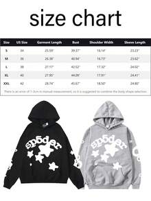 Sp5der Hoodie Men's Hip Hop Spider Web Pattern Graphic Print Pullover Tracksuit For Streetwear Lovers - màu đen - Xem 5