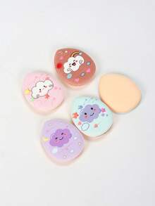 5-10-20-50-100pcs Random Print Makeup Sponge Blender, Sponge For BB Cream, Foundation, Concealer, Suitable For Covering Blemishes, Spots, Precise Contouring Around Eyes, Nose, Mouth. Latex-Free, Expands With Water, Dual-Use Wet & Dry For All Skin Types - Multicolor - View 11