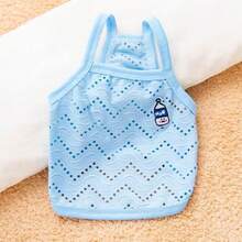 1件宠物降温背心，犬猫透气网布防晒防掉毛轻便夏季背心，适用于贵宾犬、比熊犬、博美犬及幼犬品种 - 藍色 - 查看 14