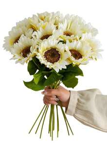 5pcs/Set Artificial Sunflower Stems, Home Living Room Wedding Decor Fake Flowers Photography Props - Multicolor - View 11