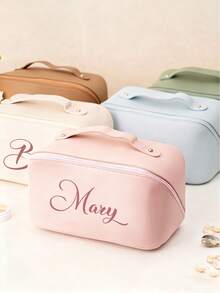 Personalisierte Makeup Tasche, geeignet für Produktkauf; große Kunstleder Makeup Tasche; Brautjungfer Makeup Tasche; Weihnachtsgeschenk für Frauen; Reise Organizer Tasche; Geschenk für Bridal-Shower; Paar Geschenktasche; Valentinstag Geschenk