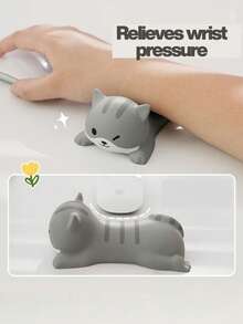 Cute Cartoon Mouse Pad & Arm Support For Office, Keyboard & Desk Use - Multicolor - View 3