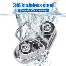 Cam tacos, 316 Encedido de Cama de Braco de Acero Inoxidablecon alambre anillo Varor de velero Pilates Mirror pulido para una cuerda de 10 mm(default) - Multicolor - Ver 6