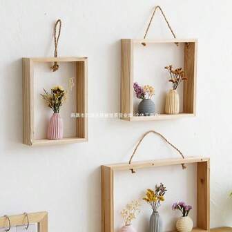 Decoración de pared rústica con flores colgantes, decoración de pared para sala de estar y dormitorio, decoración de pared creativa con flores secas