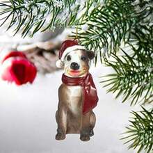 Adornos navideños con diseño de Perros, Mini Schnauzer, Color Completo, 1(Pitbull) - Multicolor - Ver 6