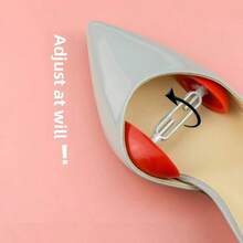 1 Cặp dụng cụ nới rộng giày mini, Bộ mở rộng chiều rộng có thể điều chỉnh, Giá đỡ giày bằng nhựa di động - Đỏ - Xem 3