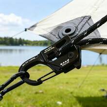 1pc Tent Rope Tensioner | Heavy Duty Aluminum Alloy, Self-Locking, Windproof, Suitable For Camping And Sun Shading - Multicolor - View 4
