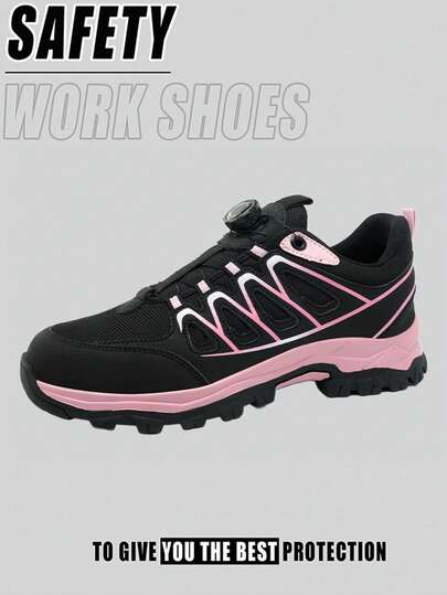 (Size Note: Runs Small. We Recommend Sizing Up.) Women's Steel Toe Shoes, Fashion Lightweight Work Shoes, Comfortable Breathable Safety Boots, Puncture Resistant Anti-Slip Rubber Sole, Hiking Sneakers, Durable Safety Shoes Suitable For Construction, Warehouse, Climbing, Forging Workshop, Industrial Site, Men's Work Training Shoes, Outdoor Work, Hiking, Outdoor Adventure, Sports Shoes, Warehouse Work Boots