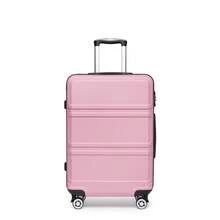 20 24 28 32 Inch Suitcase ABS PC Hard Shell Luggage Carry On Cabin Check In XL Extra Large Lightweight Spinner Wheels TSA Lock 3 Piece Set Travel - Pink - View 12