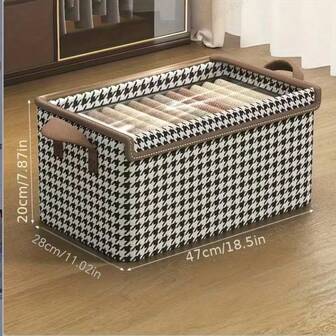 1pc Premium Dustproof Drawer Storage Box With Lid - Multipurpose Wardrobe Organizer For Clothes, Blankets, & Toys - Effortlessly Maximize Space In Closet, Bedroom, Home, Dorm, & Bedroom Accents