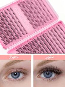 640/600/300 piezas Extensiones de pestañas individuales falsas con rizos D, longitud de 10-16 mm, mezcla de estilos, gran capacidad de racimos de pestañas falsas 10D 20D de estilo mixto, extensiones de pestañas con rizo D, extensiones de pestañas voluminosas y difuminadas, adecuadas para viajes, uso diario para principiantes, bodas, citas, fiestas, festivales, muy adecuadas para regalos de Navidad/Halloween - D - Ver 6