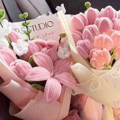 Hoa hướng dương nhân tạo thủ công, món quà hoàn hảo cho ngày Valentine, bó hoa đan bằng dây thép xoắn, hoa nhân tạo bằng dây thép xoắn, hoa hướng dương nhân tạo, hoa bằng dây thép xoắn, nên kết hợp với các loại hoa khác, hoa tulip bằng dây thép xoắn, thích hợp làm quà tặng ngày Valentine cho bạn gái, trang trí nhà cửa.