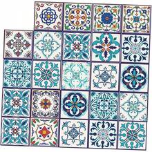 Homoyoyo 24piezas Pegatinas Para Azulejos Laminados Autoadhesivas Para Cocina Adhesivo Azulejos De Baño Calcomanías Pared - colores surtidos 1 - Ver 1