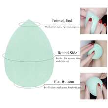 4-Piece Latex-Free Makeup Blender Sponges, Water Drop Shape – Wet/Dry Foundation Use, 4 Bags (Easy To Use Without Powder) - 粉色 - 查看 6