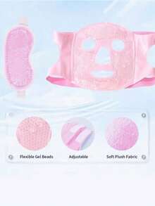 MUYKY Cold Eye Mask Ice Pack, Gel Bead Cold & Hot Use, Single Piece/Single Eye Mask/Face Mask + Eye Mask Combo, Women's Sleep Facial SPA, Stress Relief, Skincare, Great Gift - Multicolor - View 4