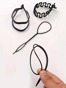 2/4/6pcs/Set Girls Hair Styling Tools, Hair Accessories Set, Kids Hair Clips, Bun Maker, Hair Comb, Hair Styling Tools, Non-Damaging Braiding Clips, Holiday Gift