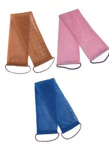 African Mesh Exfoliating Back Long Net Bath Scrub Towel Set,Double-Sided For Gentle,Rough Exfoliation, Effective Body Scrub, Back Scrubber For Shower Use,Premium Mesh Material, Convenient Strap Towel Design, Loofah Towel, Body Sponge For Smooth Skin,Great For Daily Use(Blue, Purple) - Multicolor - View 34