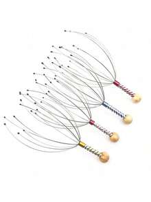 1pc Octopus Head Massager Soul Extraction Scratching Scalp Scratching Artifact Meridian Itching Device - Multicolor - View 10