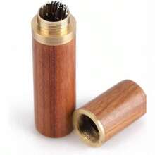 25件套大眼手缝针套装 - 适用于十字绣和刺绣，针具配有红木针盒，方便收纳。 - 棕色 - 查看 4