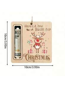 Natural Wood Festive Money Box For Cash Storage (1PC) – Decorative Christmas Wallet, Adorable Tree Ornament, Versatile Gift For Christmas, Birthdays & Party Events - 彩色 - 查看 9