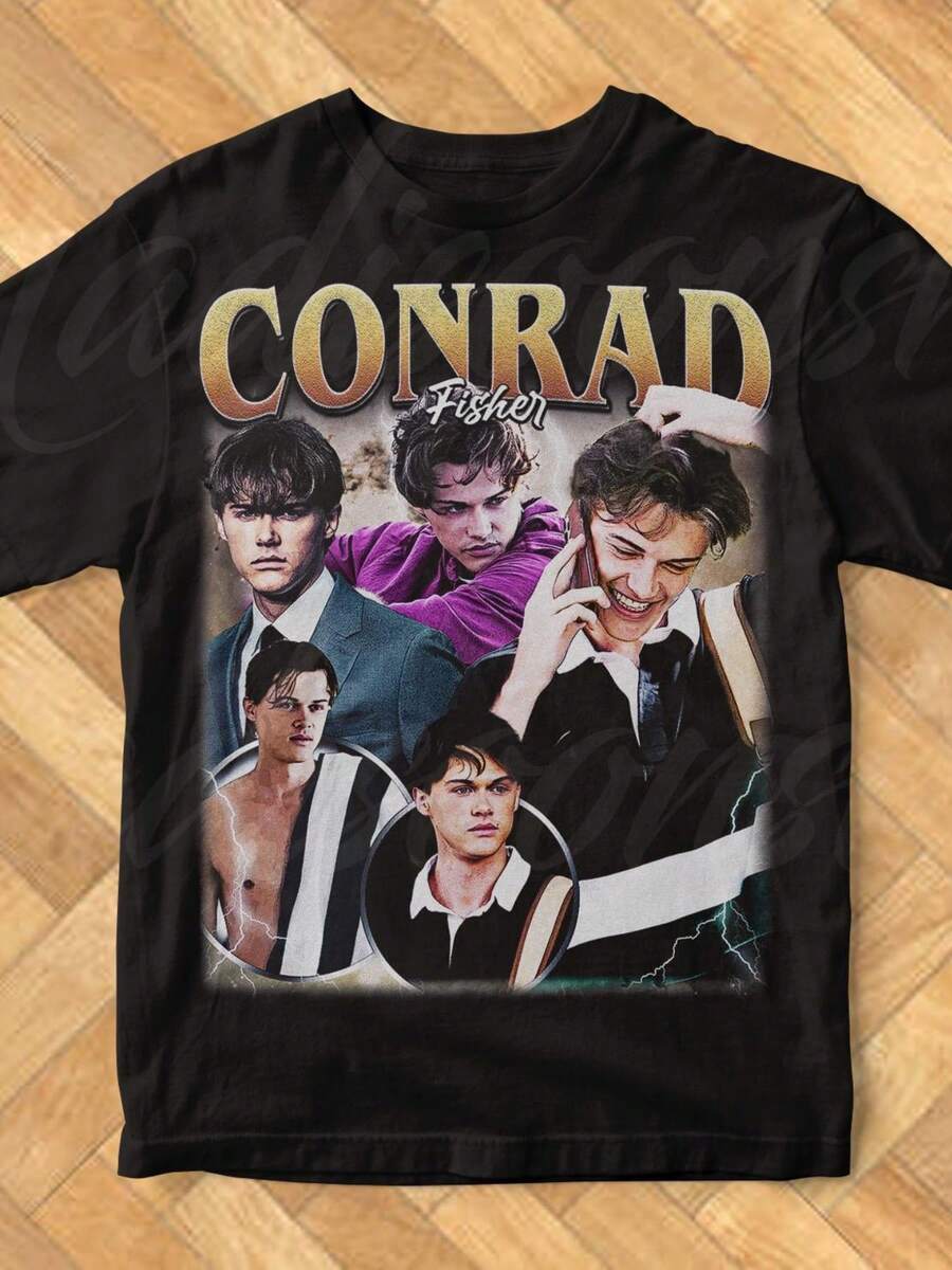 Limited Conrad Fisher Vintage T-Shirt Gift For Woman And Man Unisex Soft Cotton Tee - Black - View 1