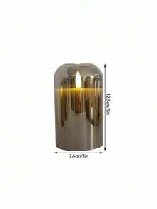 1/3pcs Flameless Candles With Remote Control, Battery Operated Candles With Timer, Flickering LED Candles, Suitable For Wedding, Home, Party, Christmas, D3 H4, 5" And 6", Grey - Grey - View 11