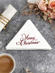 20张/套，5张5英寸一次性印花餐巾纸，烫金印花餐垫，鸡尾酒餐垫，适用于节日派对、家庭聚会、婚宴、生日派对等场合 - 彩色 - 查看 2