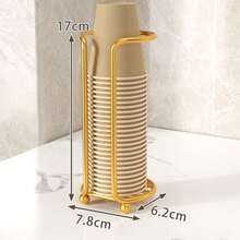 1pc Disposable Cup Holder, Simple Paper Cup Rack, Multifunctional Desktop, Coffee, Milk Tea Cup Organizer - Multicolor - View 8