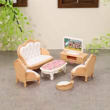 1:12 Scale Mini Doll House Furniture Set - Ideal Gift, Dollhouse Miniature Model For Bedroom, Living Room And Bathroom Decor - Multicolor - View 3