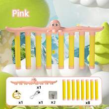 1 pièce Jouet d'entraînement à la coordination main-œil - Jeu de puzzle boostant la vitesse de réflexe, jouet actif d'intérieur pour la concentration, avec poignée de préhension, en plastique durable, vitesse de chute réglable, pour le développement des compétences, les fêtes, les cadeaux d'anniversaire/Noël/Nouvel An, jaune/bleu