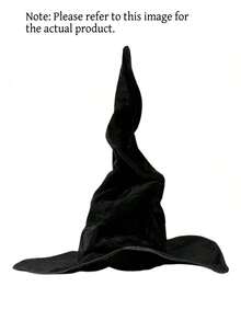1 Peça Chapéu de Bruxo, Chapéu de Estilo Feiticeiro Preto, Chapéu de Bruxa para Festa a Fantasia de Adultos, Acessório para Interpretação de Personagem