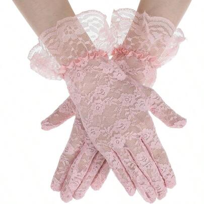 Women Lace Gloves S…
